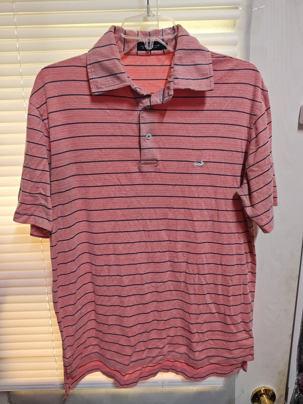 Southern Marsh Pink Striped Polo